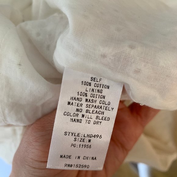 Love + Harmony White Atomic Nature Eyelet Crop - Picture 10 of 10